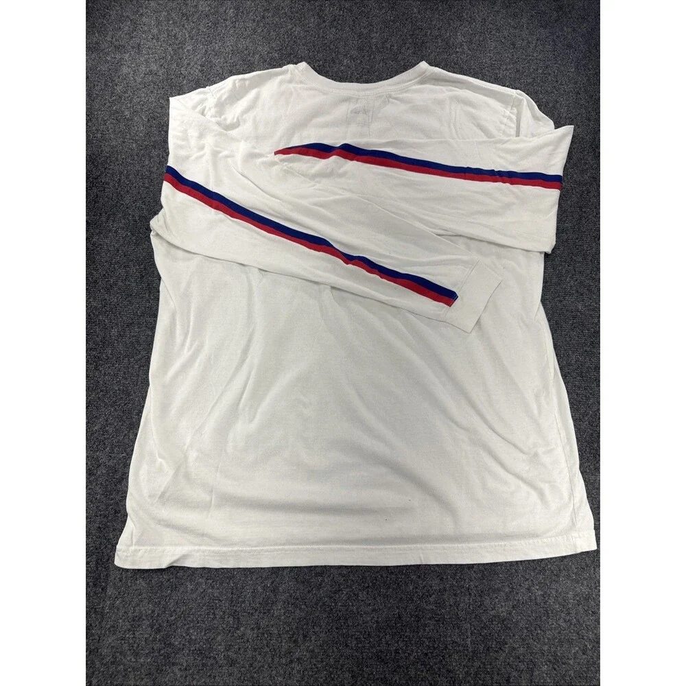 The North Face Long Sleeve T-Shirt Men's XXL White Stripe Logo Outdoor Tee